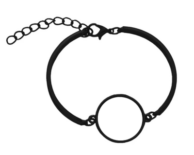 Gloss Black Photo Bracelet by Luxe-Custom-Designer