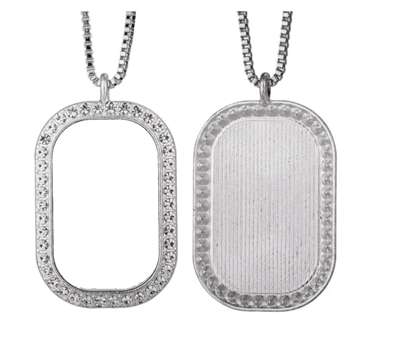 Silver Photo Necklace by Luxe-Custom-Designer