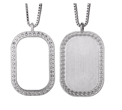 Silver Photo Necklace by Luxe-Custom-Designer