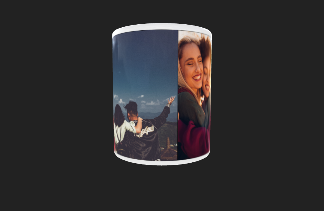 Double Panel Photo Mug by Luxe-Custom-Designer