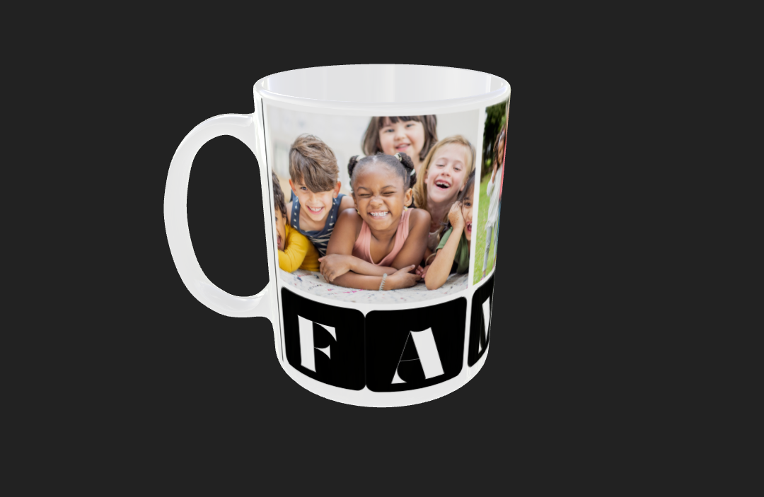 3 Panel Family Mug by Luxe-Custom-Designer
