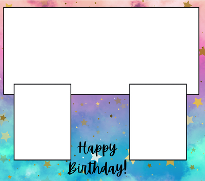 3 Image Birthday Slate by Luxe-Custom-Designer