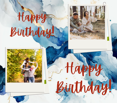 Birthday 2 Image Slate by Luxe-Custom-Designer