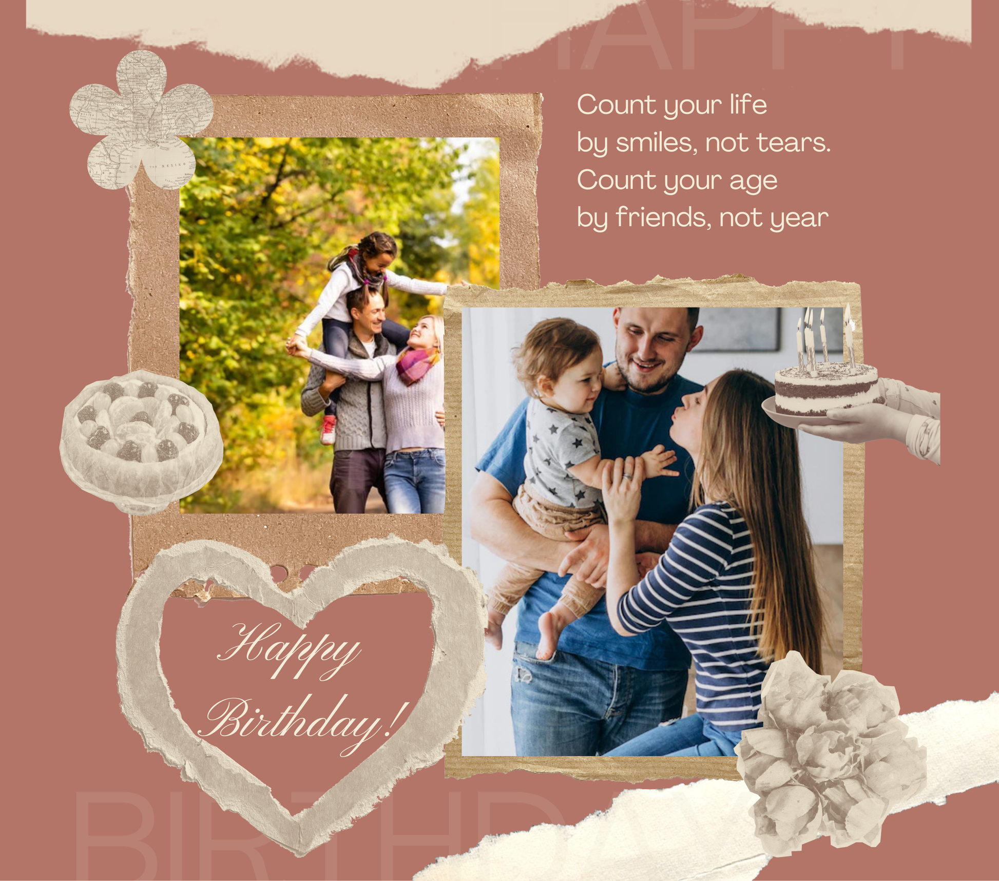 2 Image Birthday Slate by Luxe-Custom-Designer