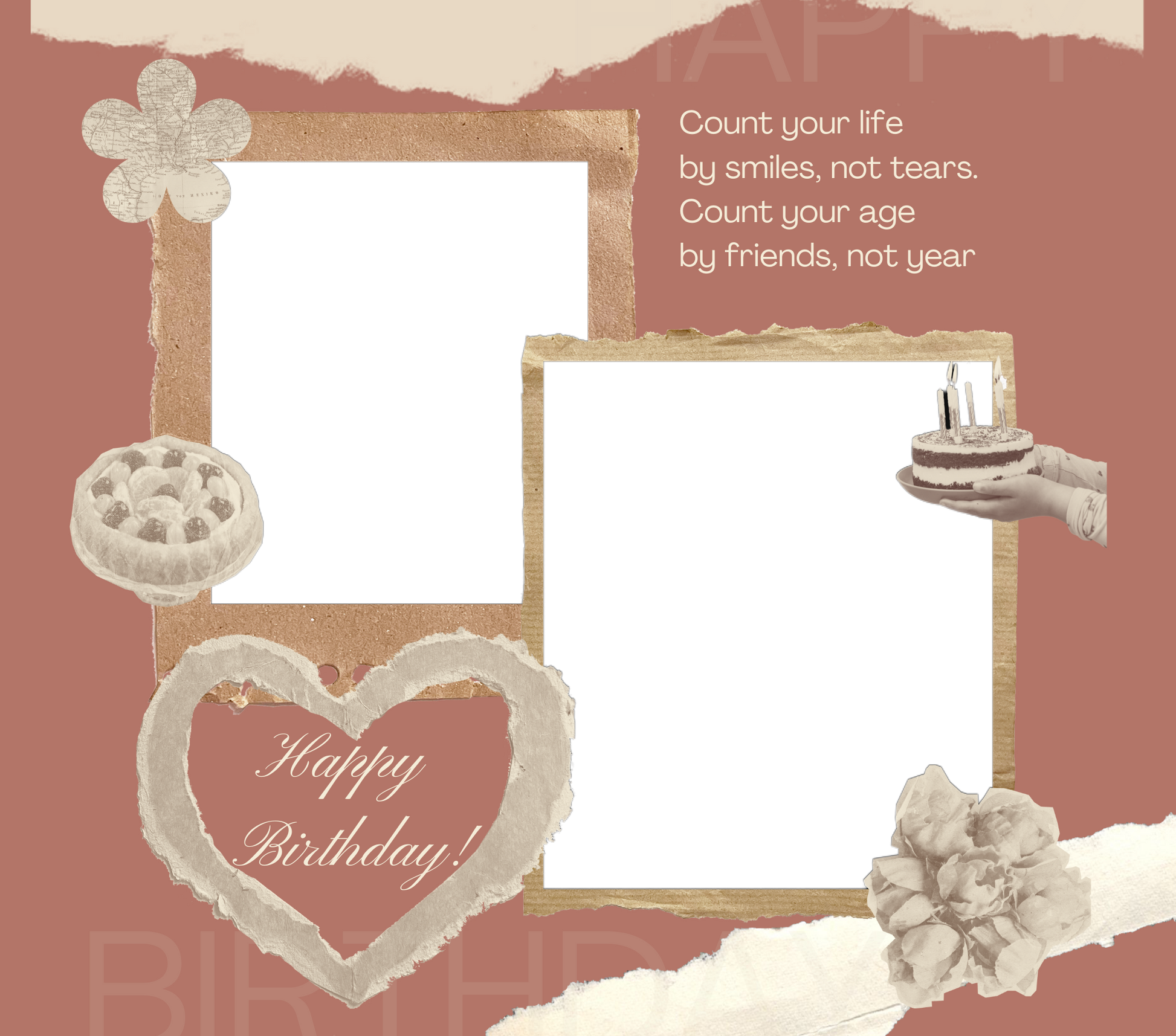 2 Image Birthday Slate by Luxe-Custom-Designer