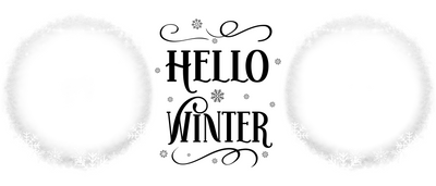 Hello Winter Mug 2 x Photo by Luxe-Custom-Designer