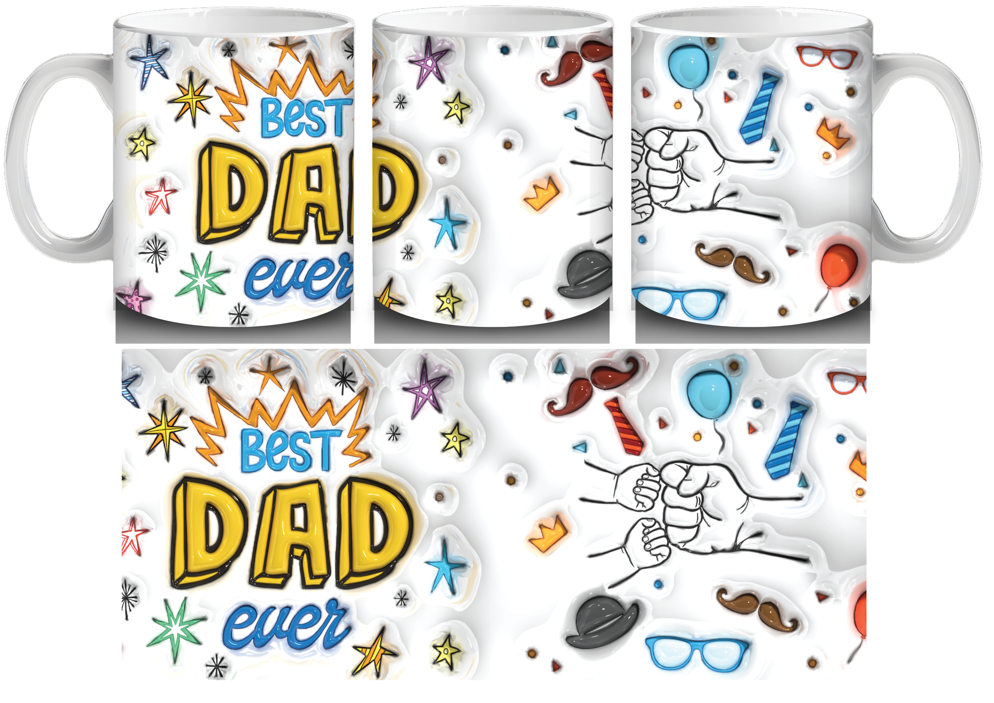 Personalised Best dad ever with names by Luxe-Custom-Designer