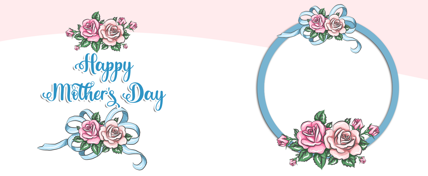 Pink & White Mothers day photo mug by Luxe-Custom-Designer