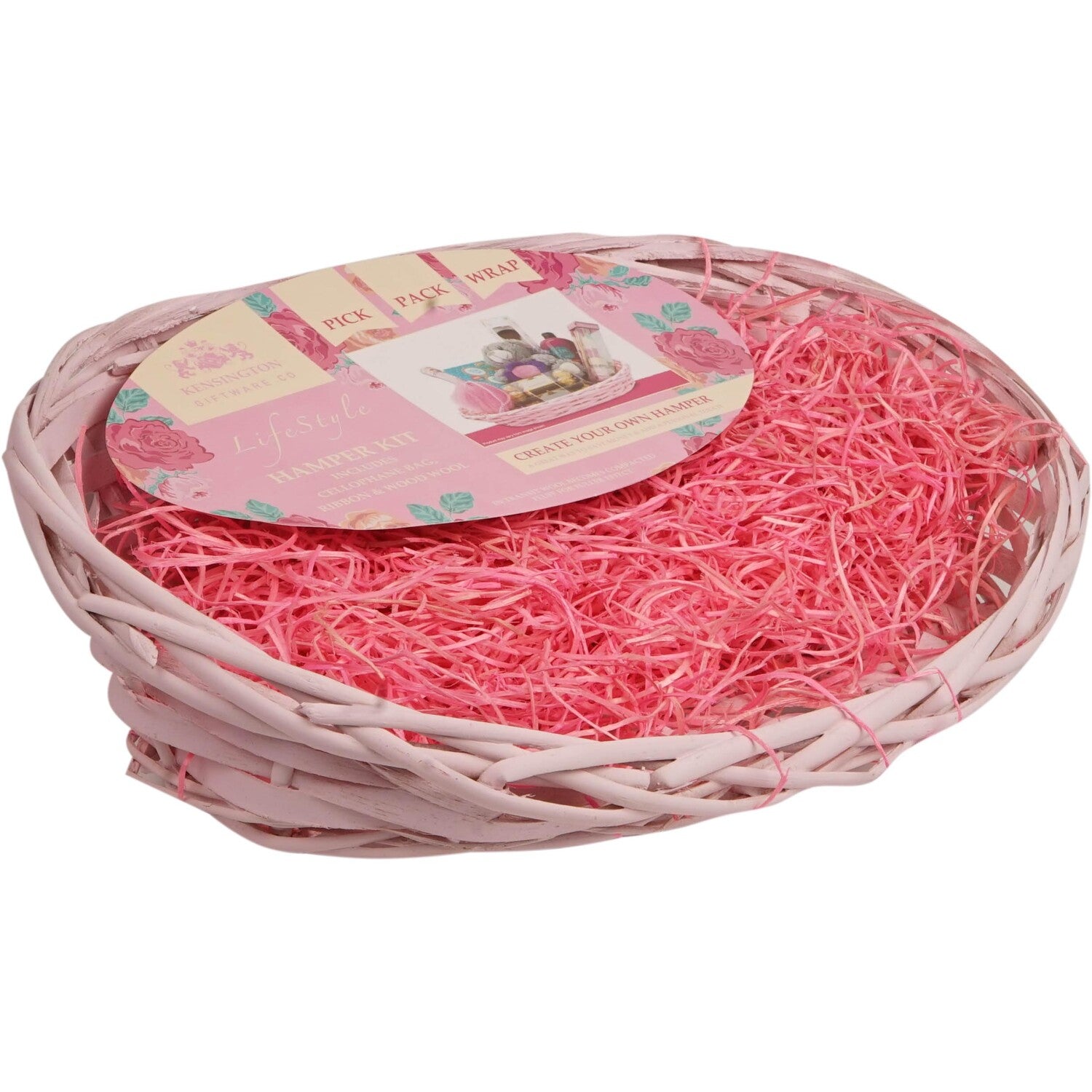Pink Hamper Basket by Luxe-Custom-Designer