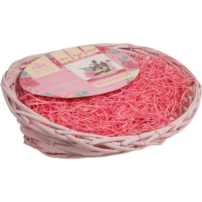 Pink Hamper Basket by Luxe-Custom-Designer
