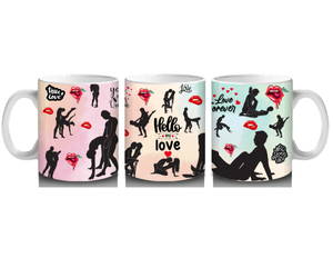 Hello Love Mug by Luxe-Custom-Designer