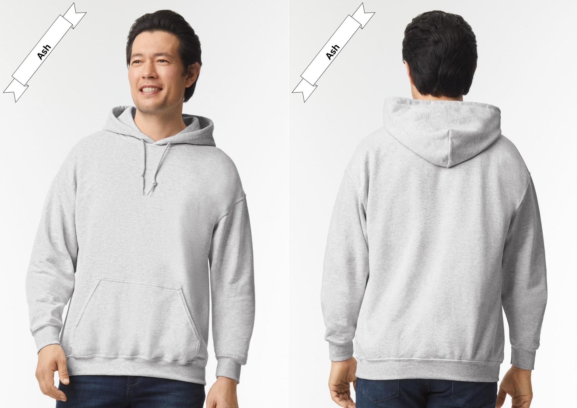 ASH, Heather Grey Hoodie by Luxe-Custom-Designer