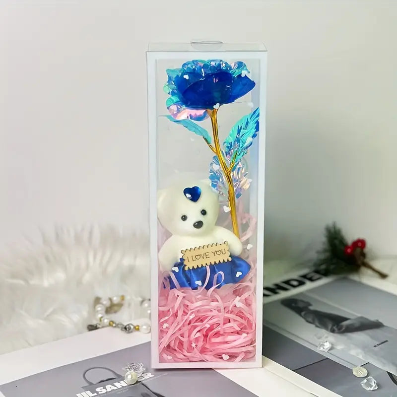 Charming Bear Rose Gift Box by Luxe-Custom-Designer