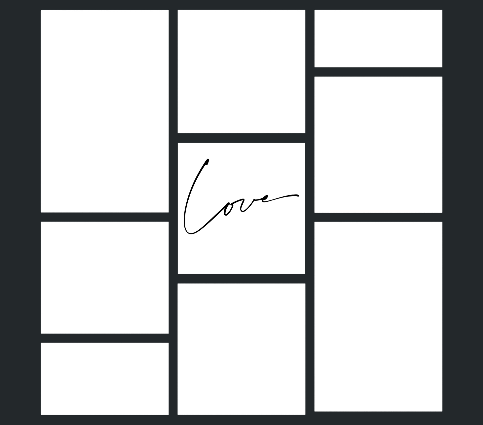 Love 8 Panel Photo Slate by Luxe-Custom-Designer