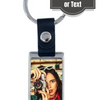 Rectangle metal keyring by Luxe-Custom-Designer