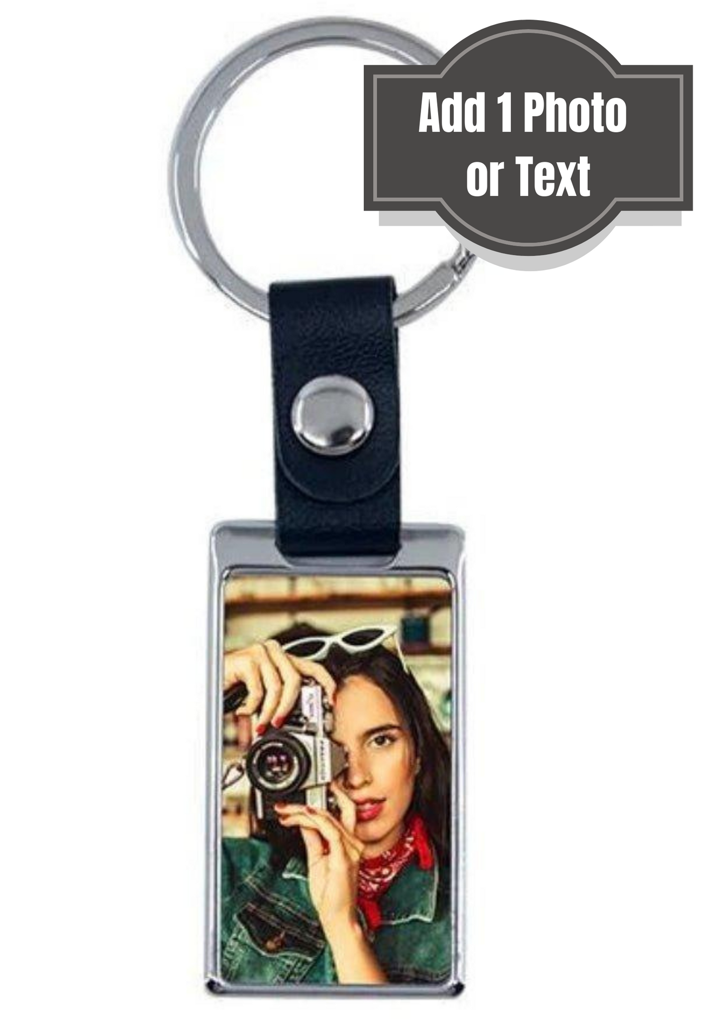 Rectangle metal keyring by Luxe-Custom-Designer
