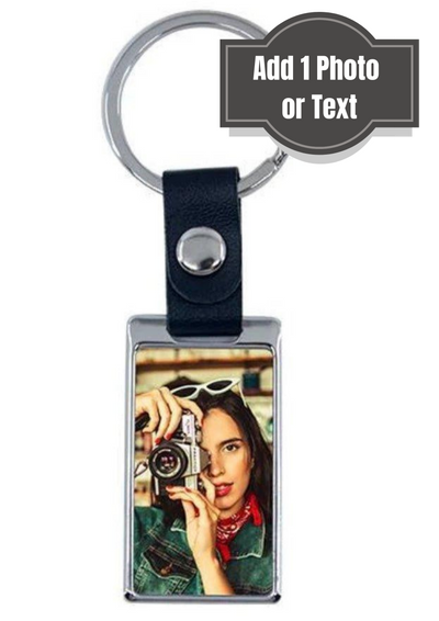 Rectangle metal keyring by Luxe-Custom-Designer