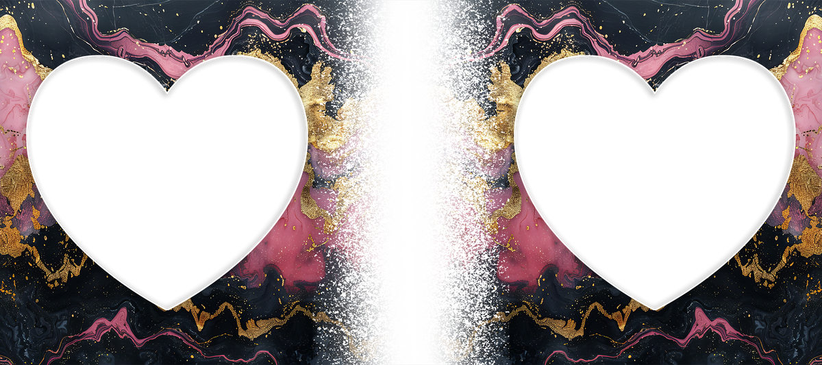 Marble Effect 2 heart Image mug by Luxe Sensational