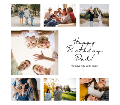 7 Image Birthday Photo Slate by Luxe-Custom-Designer