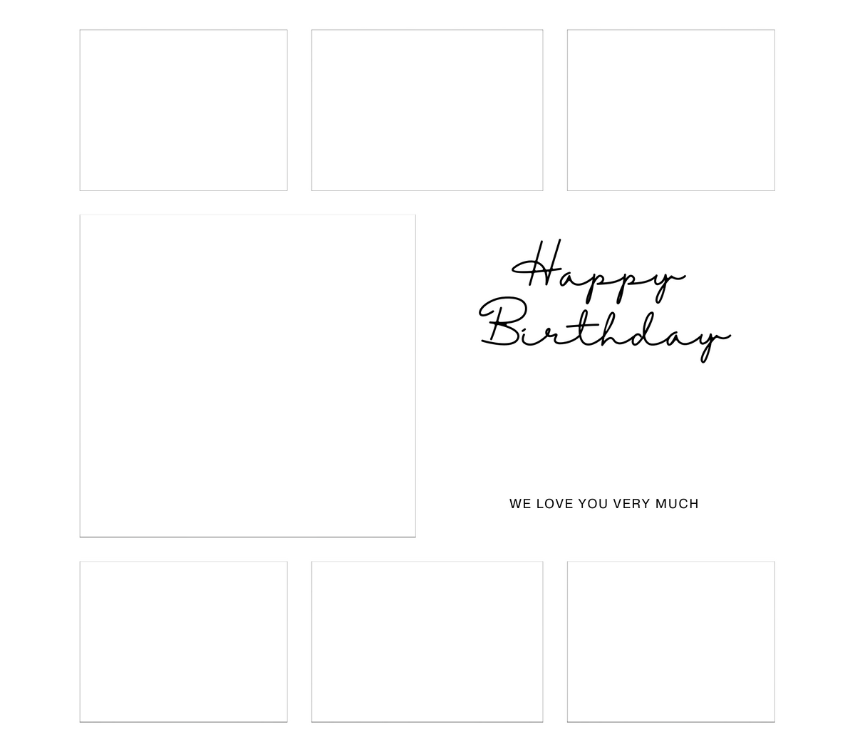 7 Image Birthday Photo Slate by Luxe-Custom-Designer