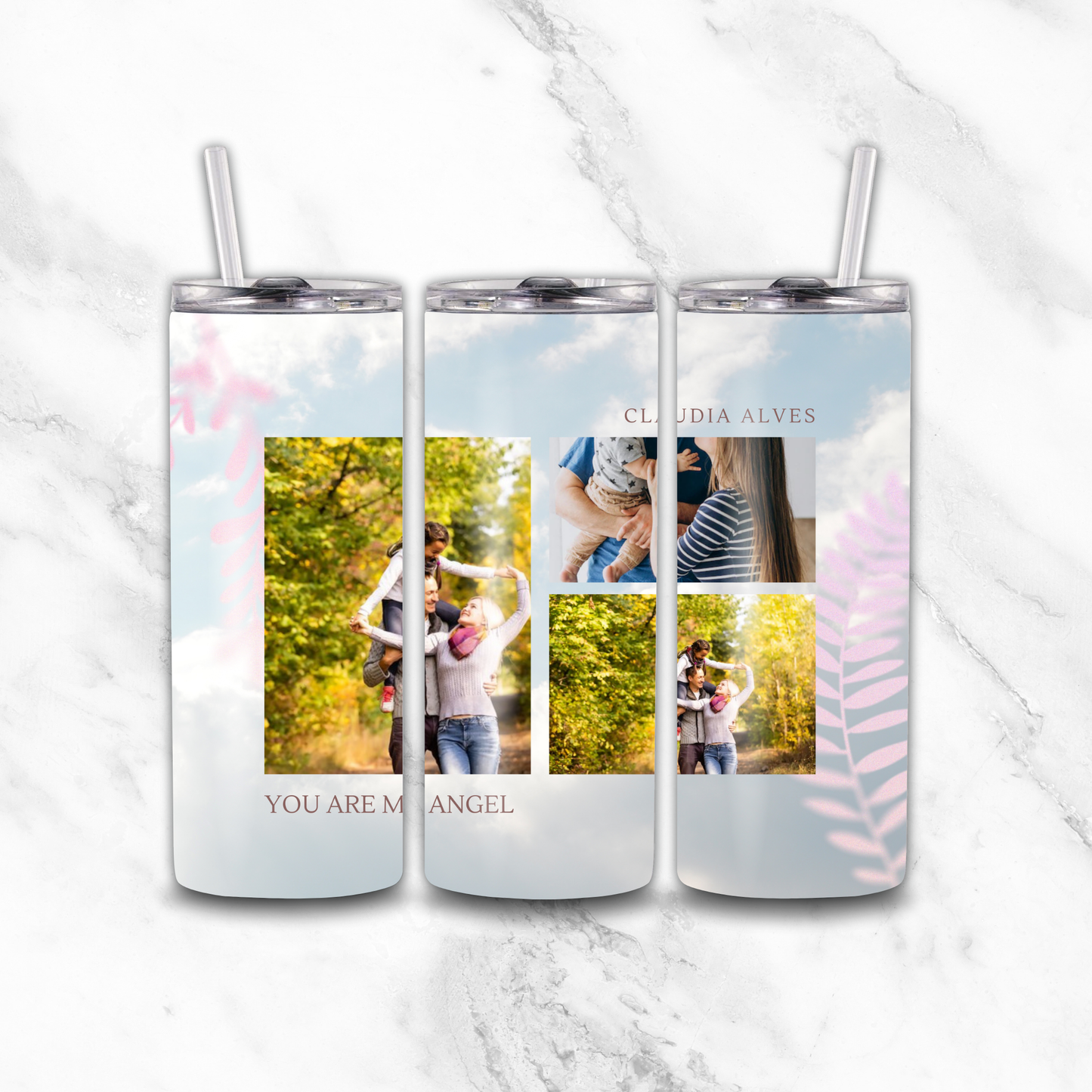 My angel 3 image tumbler by Luxe-Custom-Designer