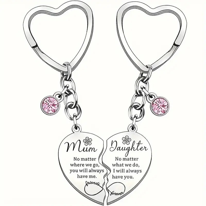 Mum and Daughter Keyring by Luxe-Custom-Designer