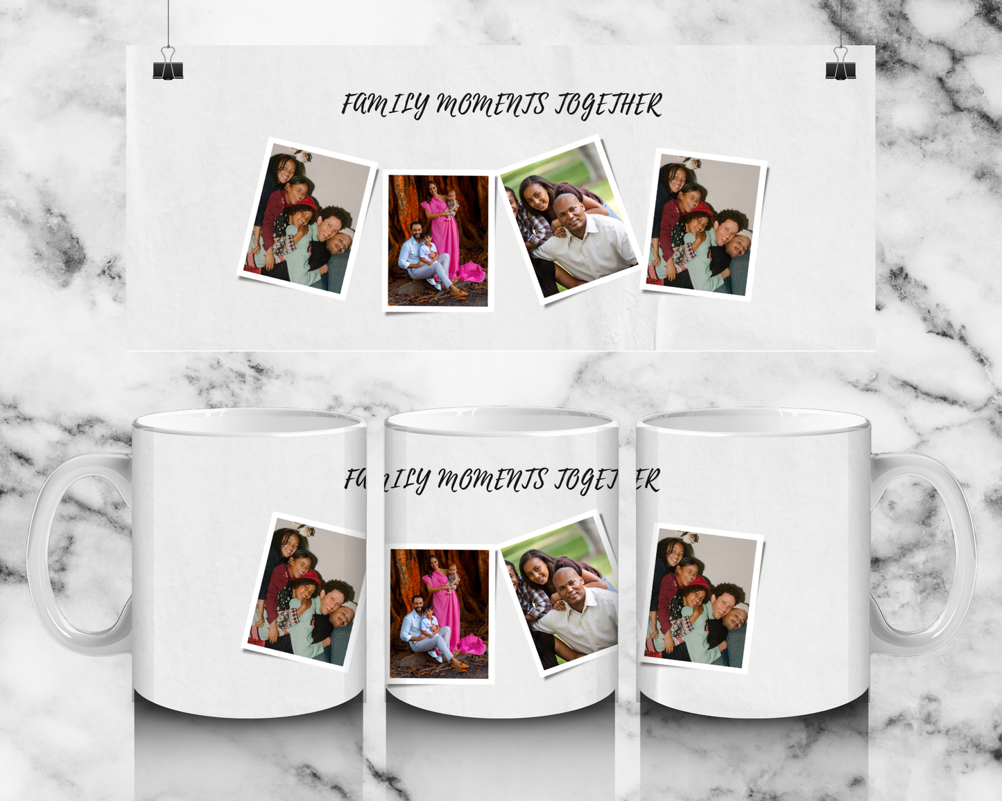 4 Panel Family Mug by Luxe-Custom-Designer