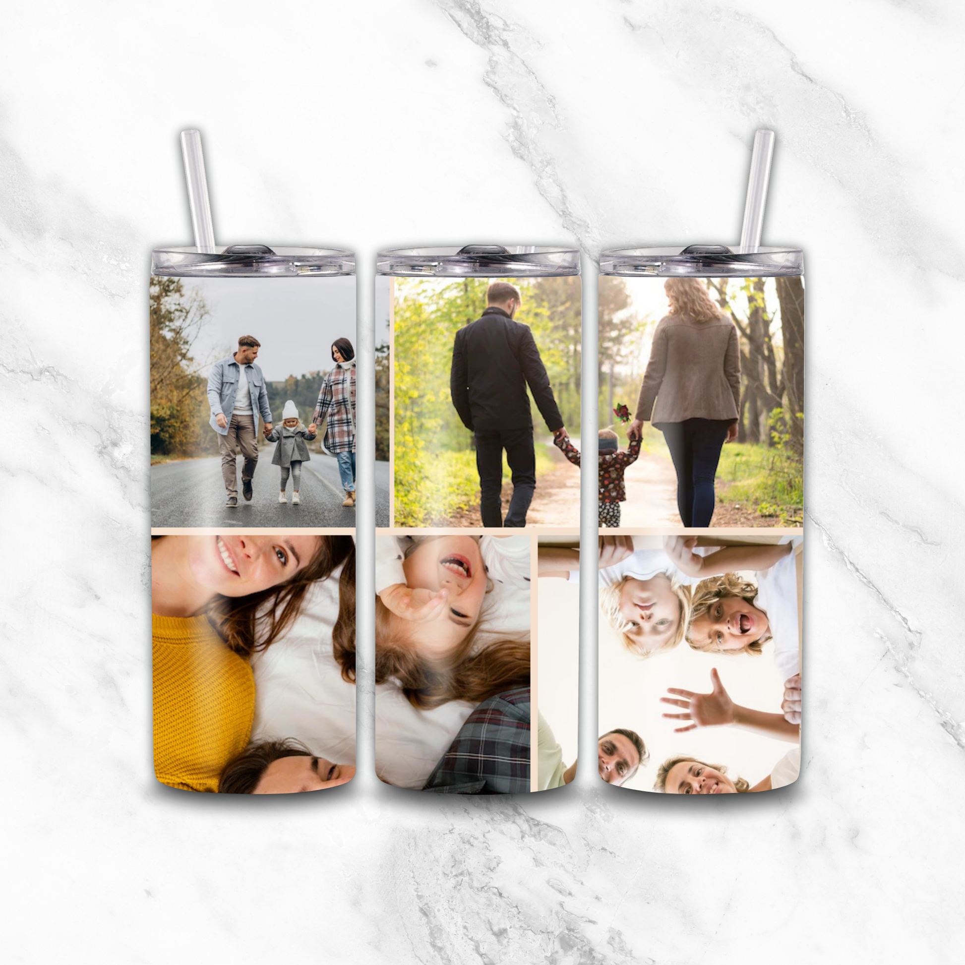 4 image photo tumbler by Luxe-Custom-Designer