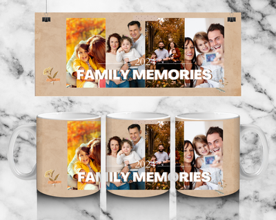 Family Photo Mug 4 Panel by Luxe-Custom-Designer
