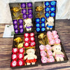 12 Rose Soap box with Teddy and Foil Rose by Luxe-Custom-Designer