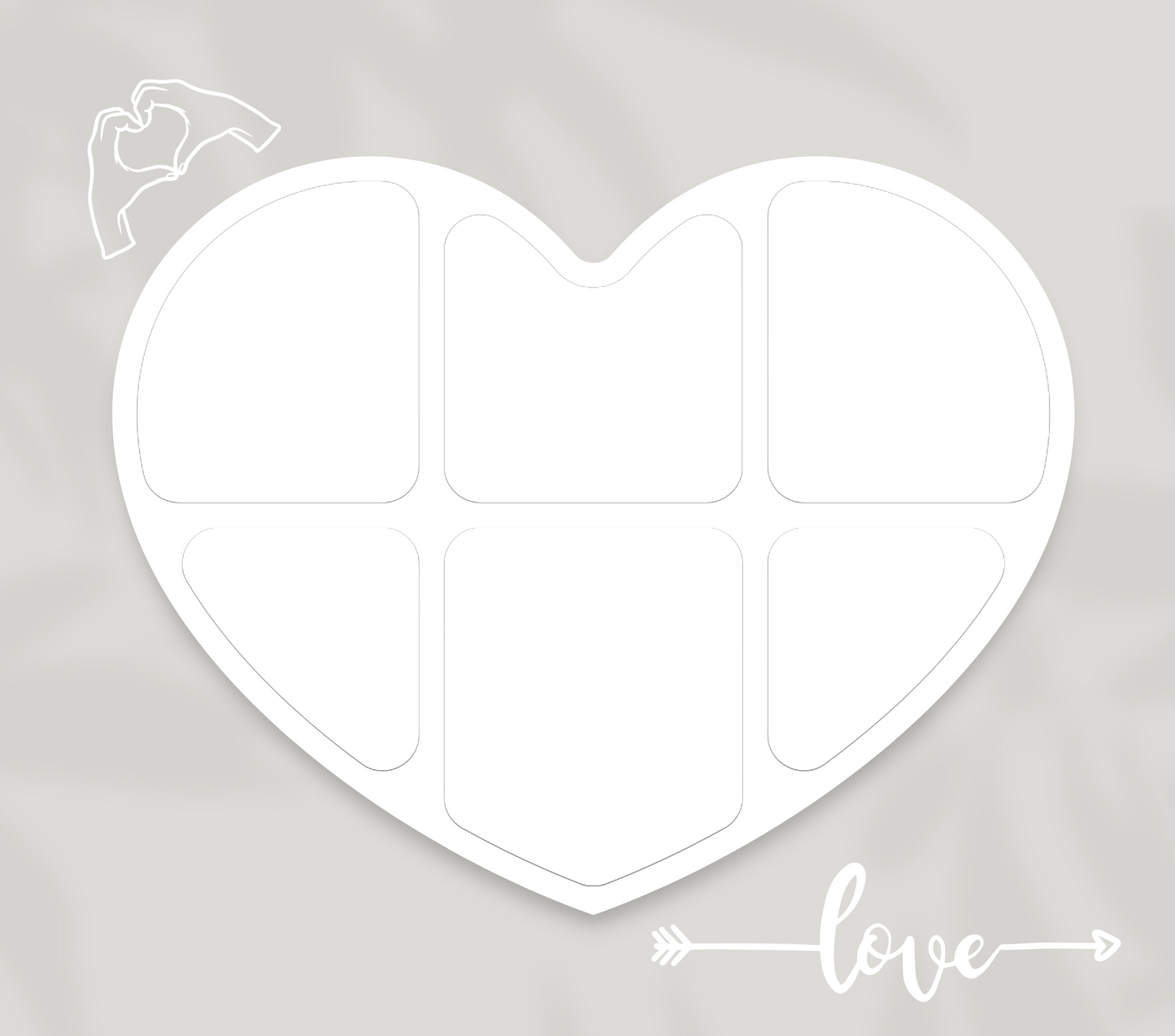 6 Image Heart Photo Slate by Luxe-Custom-Designer