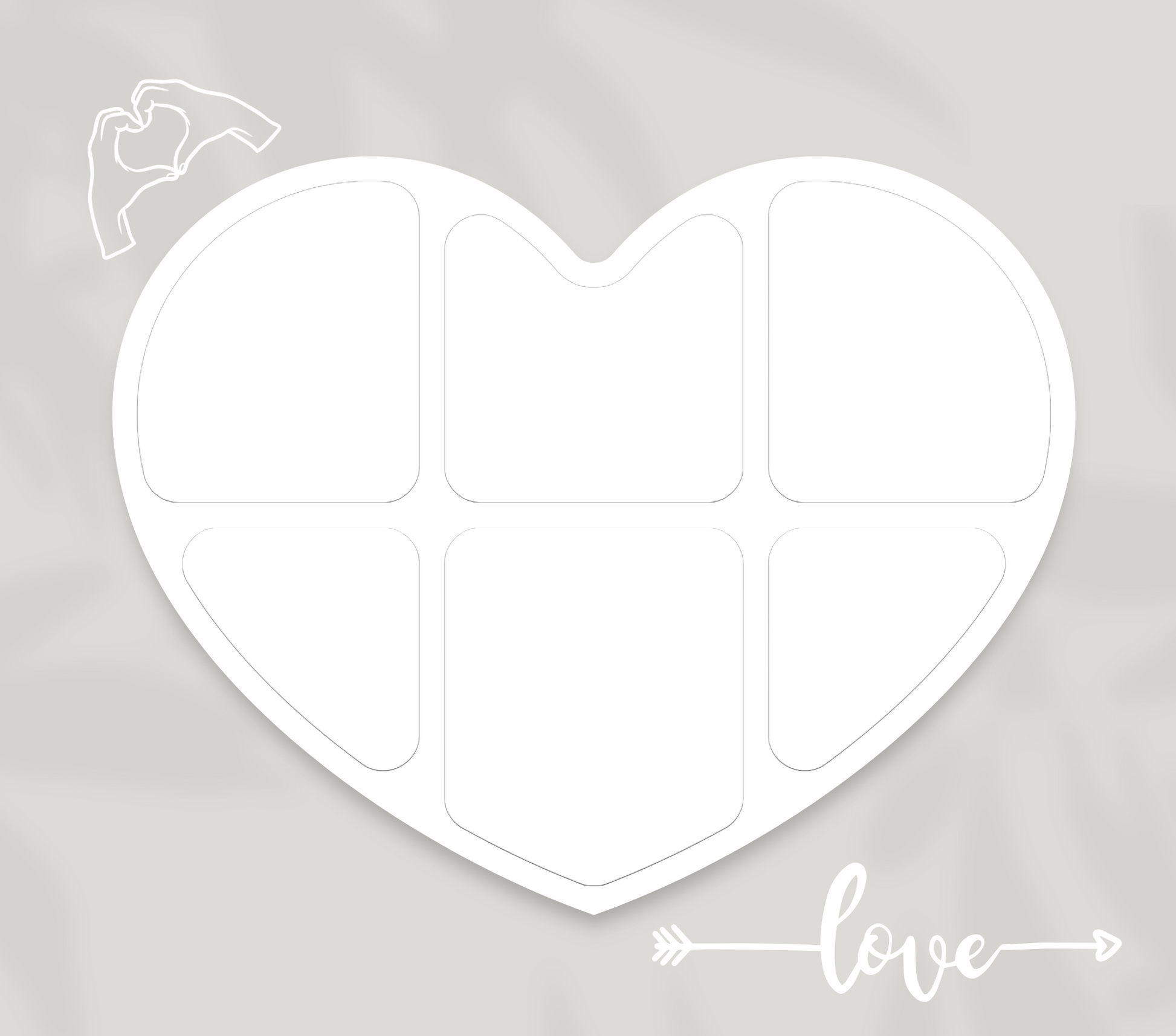 6 Image Heart Photo Slate by Luxe-Custom-Designer