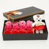 Rose Soap Box with Small Teddy by Luxe-Custom-Designer