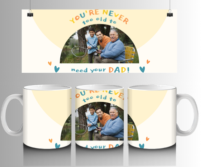 Never to old Photo mug by Luxe-Custom-Designer
