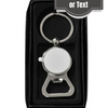 Metal silver circle keyring by Luxe-Custom-Designer