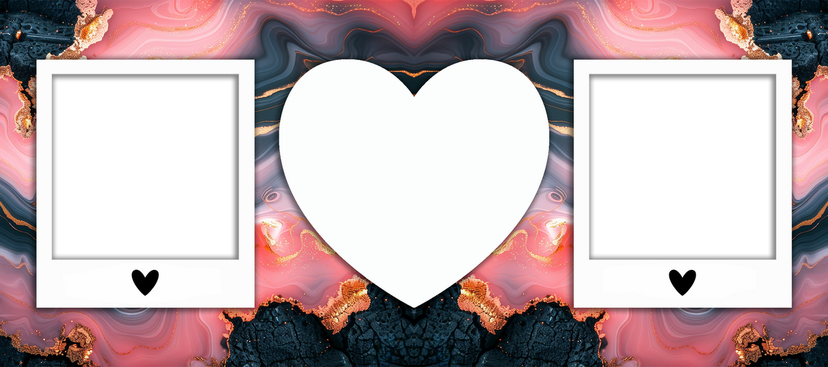 Marble Effect 2 Image mug with heart by Luxe Sensational