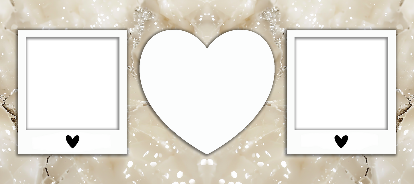 Marble Effect 2 Image mug with heart by Luxe-Custom-Designer