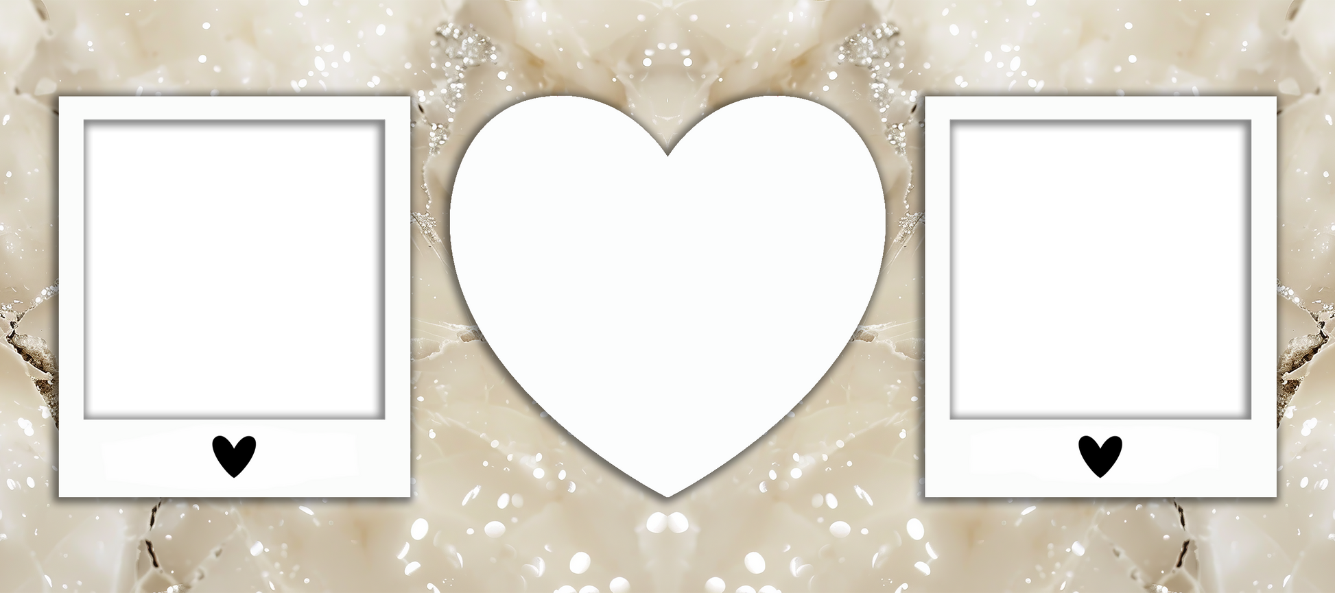 Marble Effect 2 Image mug with heart by Luxe-Custom-Designer