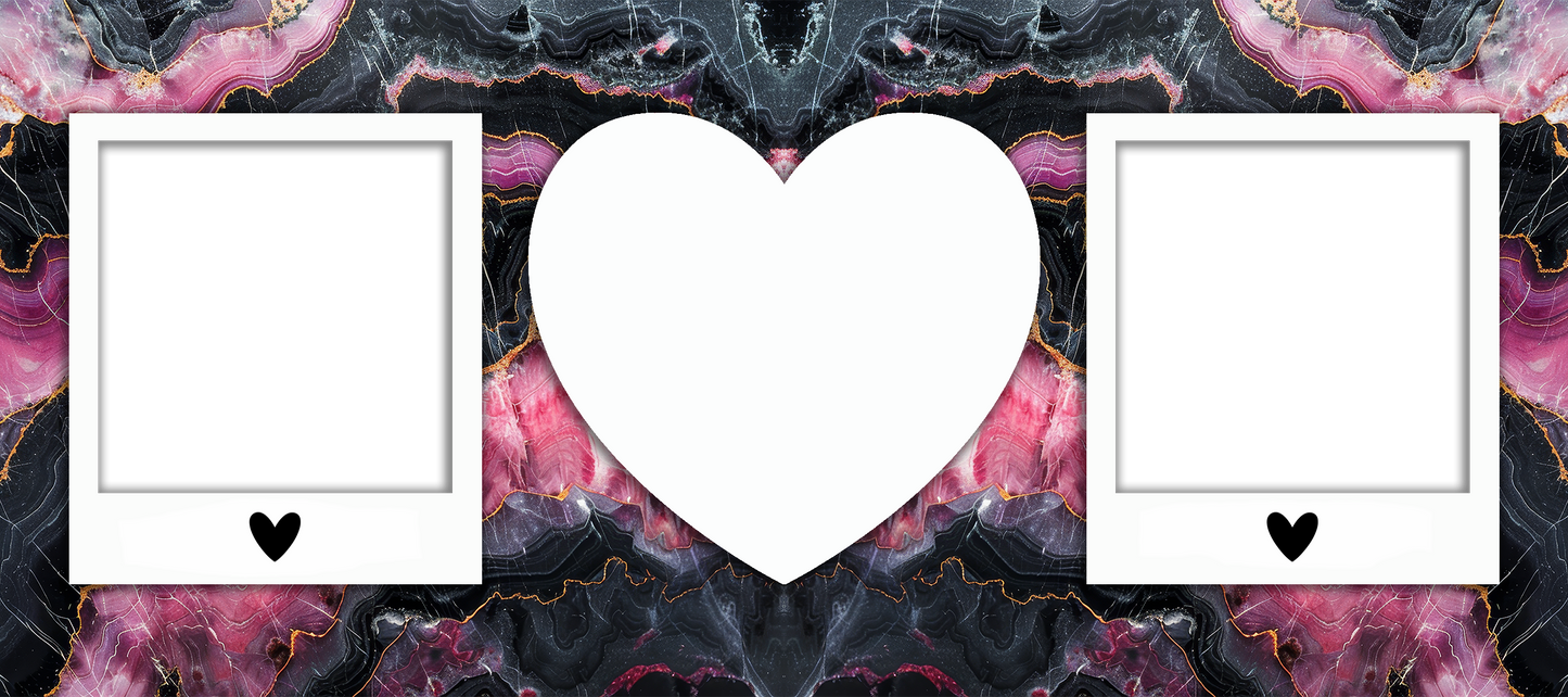 Marble Effect 2 Image mug with heart by Luxe-Custom-Designer