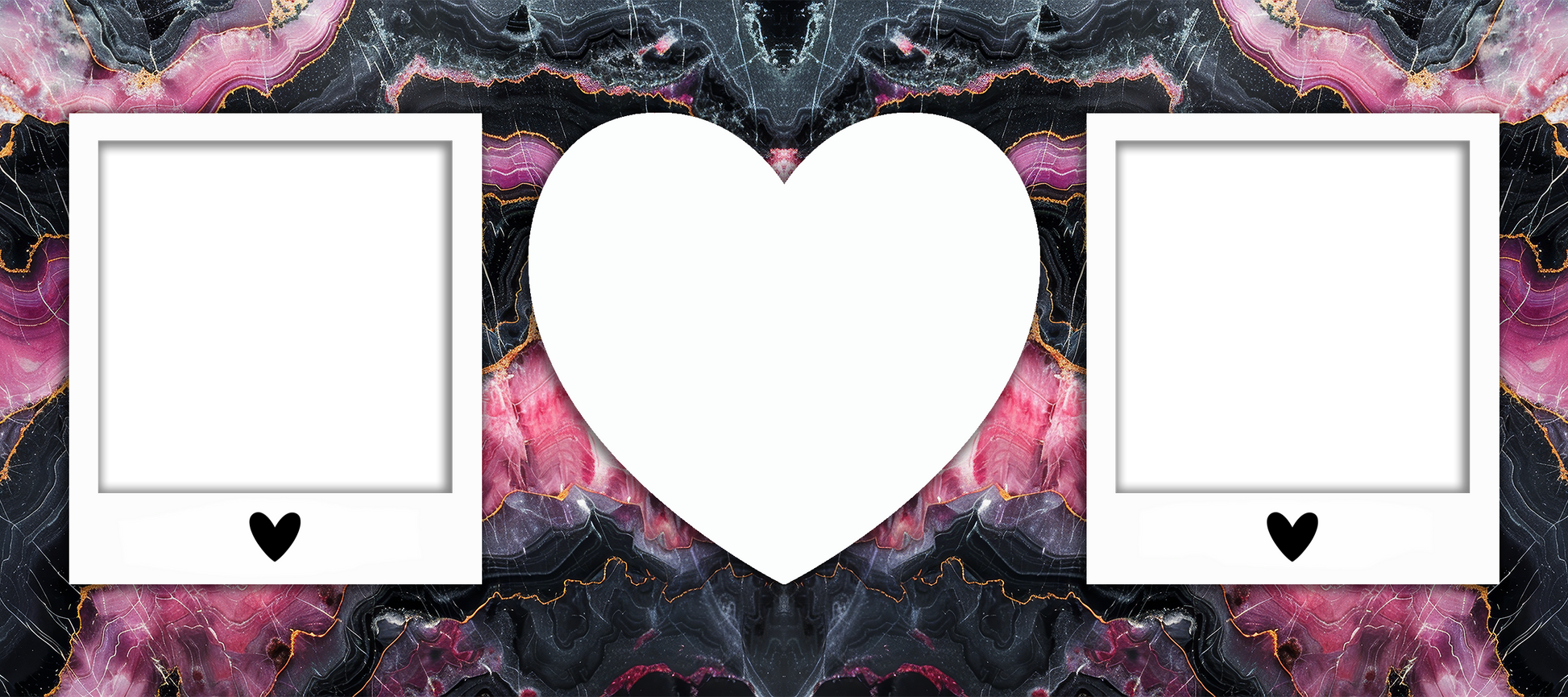 Marble Effect 2 Image mug with heart by Luxe-Custom-Designer