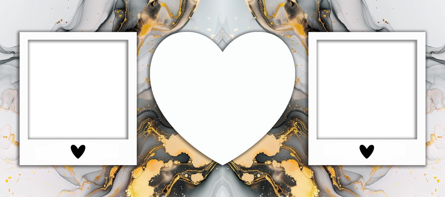Marble Effect 2 Image mug with heart by Luxe-Custom-Designer