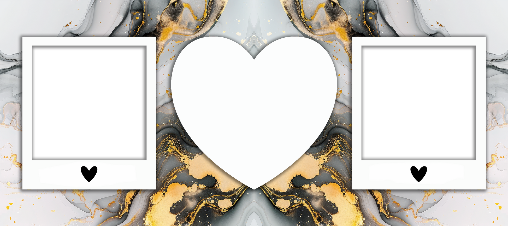 Marble Effect 2 Image mug with heart by Luxe-Custom-Designer