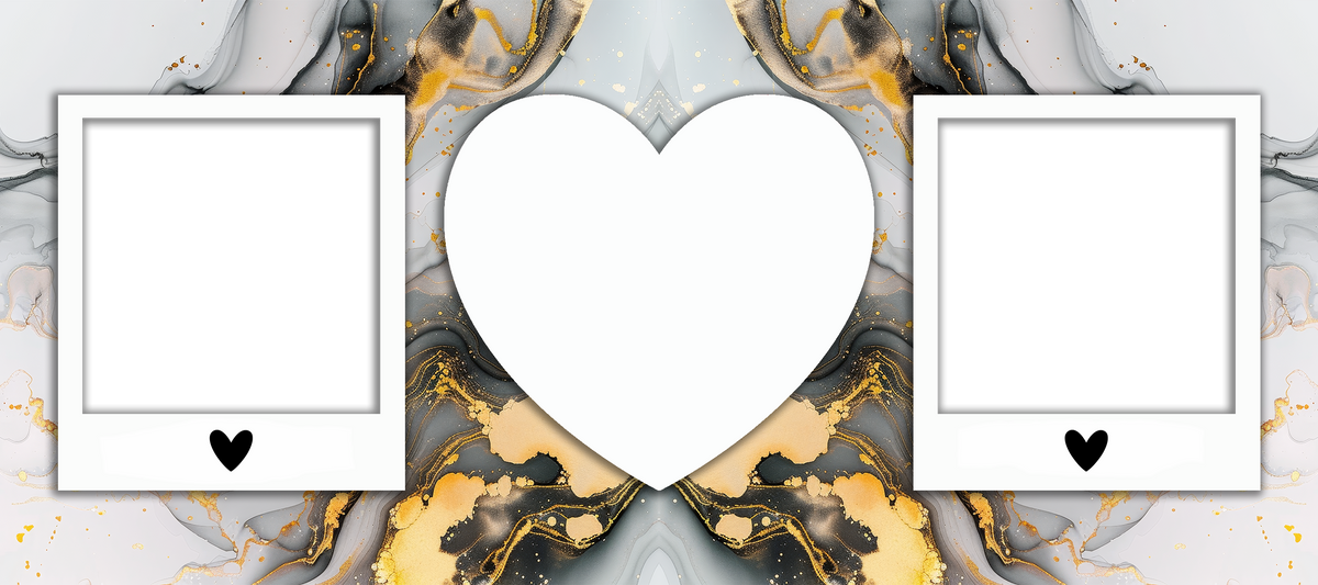 Marble Effect 2 Image mug with heart by Luxe Sensational