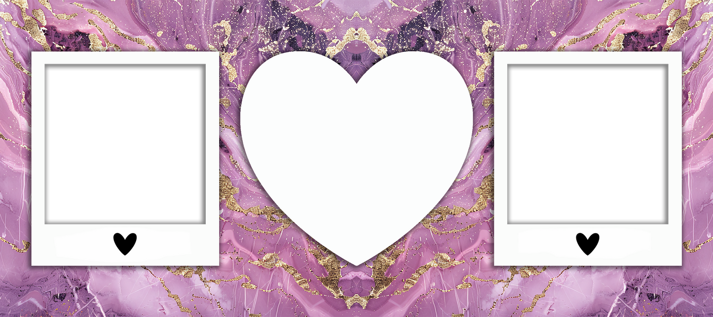 Marble Effect 2 Image mug with heart by Luxe-Custom-Designer