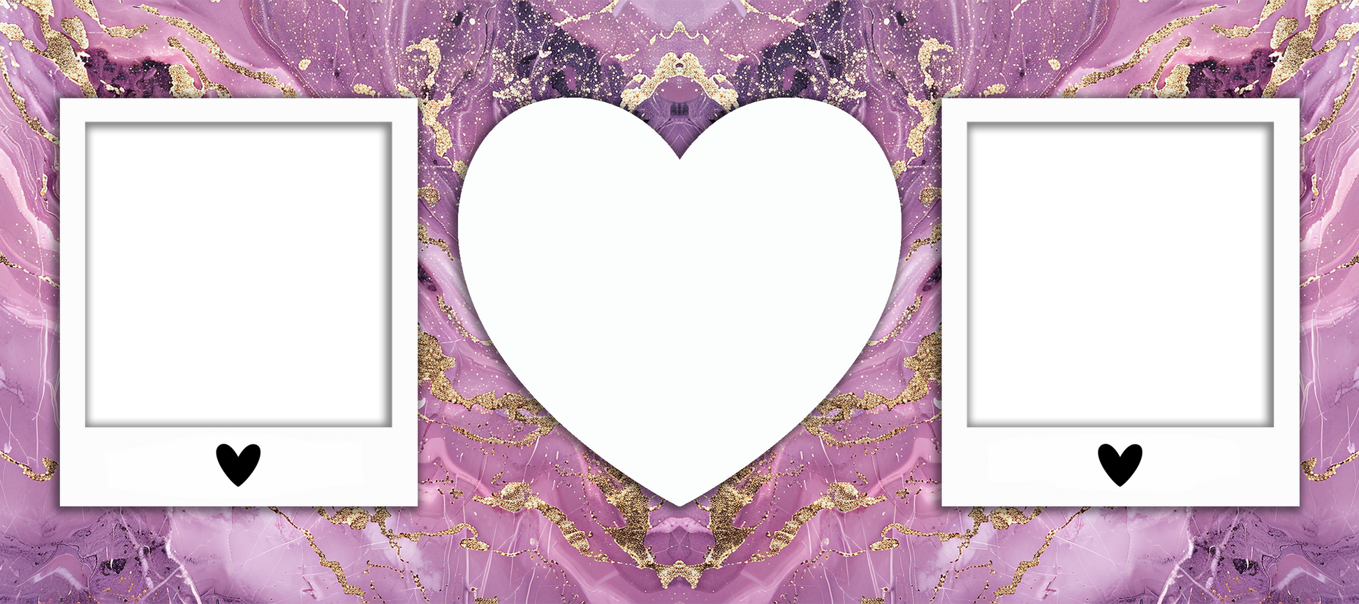 Marble Effect 2 Image mug with heart by Luxe-Custom-Designer