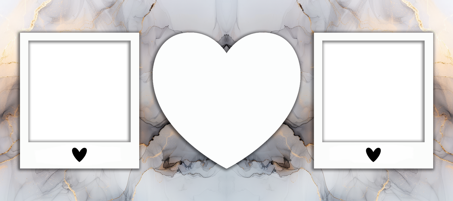 Marble Effect 2 Image mug with heart by Luxe-Custom-Designer
