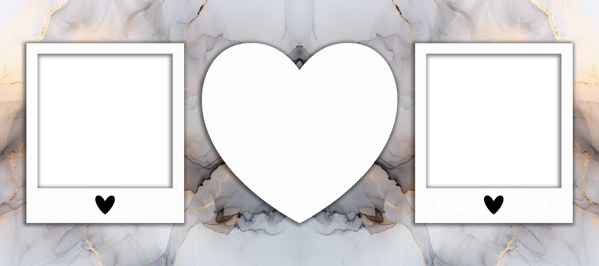 Marble Effect 2 Image mug with heart by Luxe-Custom-Designer