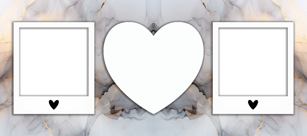 Marble Effect 2 Image mug with heart by Luxe Sensational
