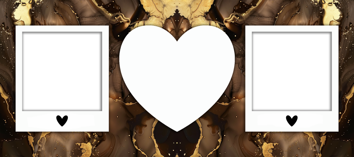 Marble Effect 2 Image mug with heart by Luxe-Custom-Designer