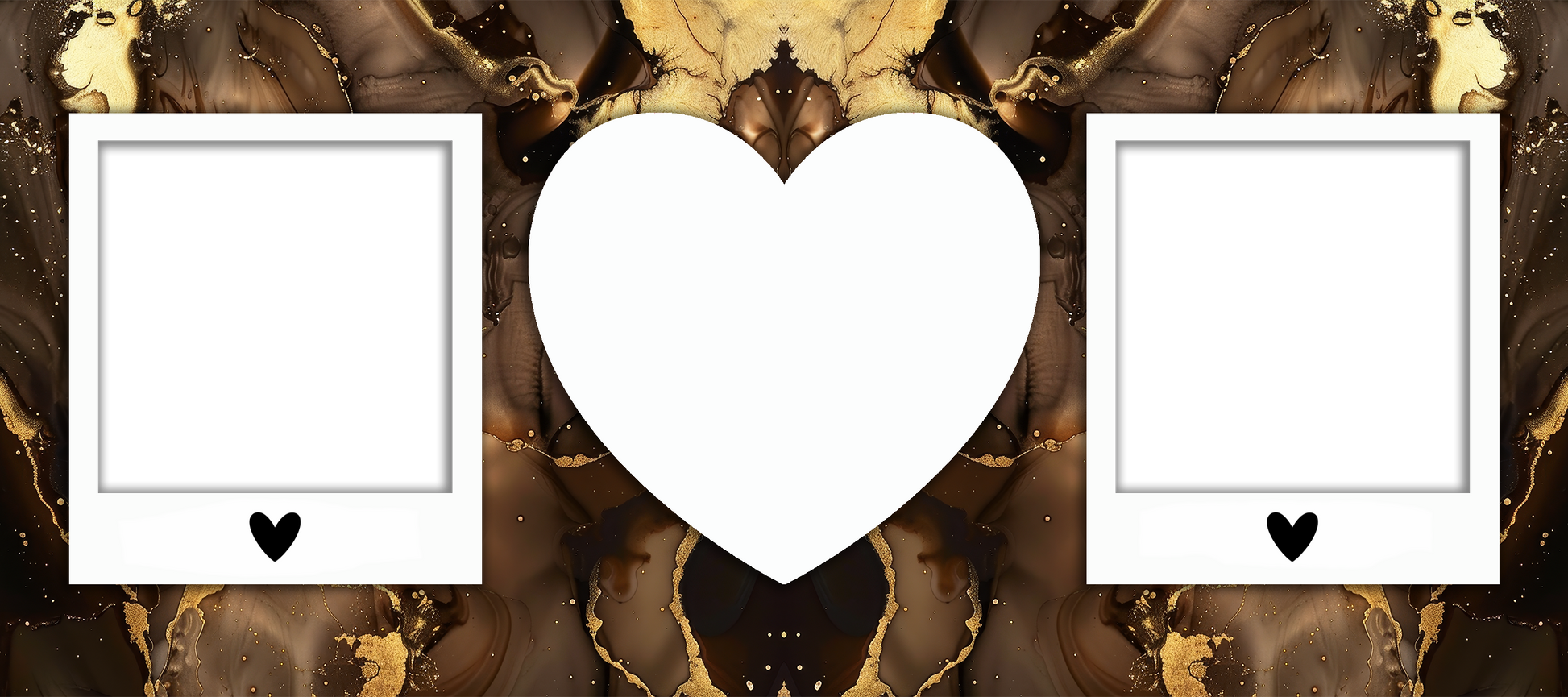 Marble Effect 2 Image mug with heart by Luxe-Custom-Designer